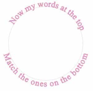 words on circle in silhouette