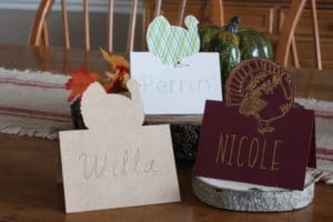 thanksgiving place cards silhouette cameo