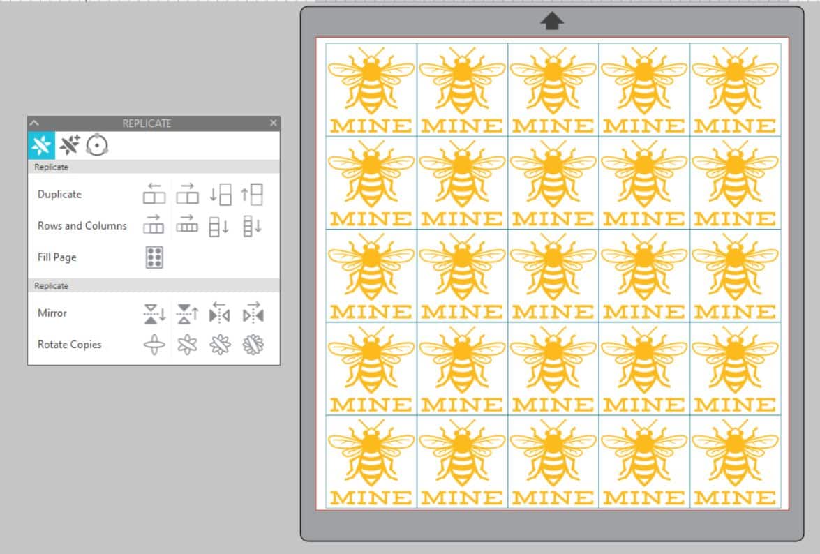 spacing out duplicates with extra boxes in Silhouette Studio
