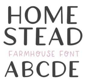 homestead farmhouse font