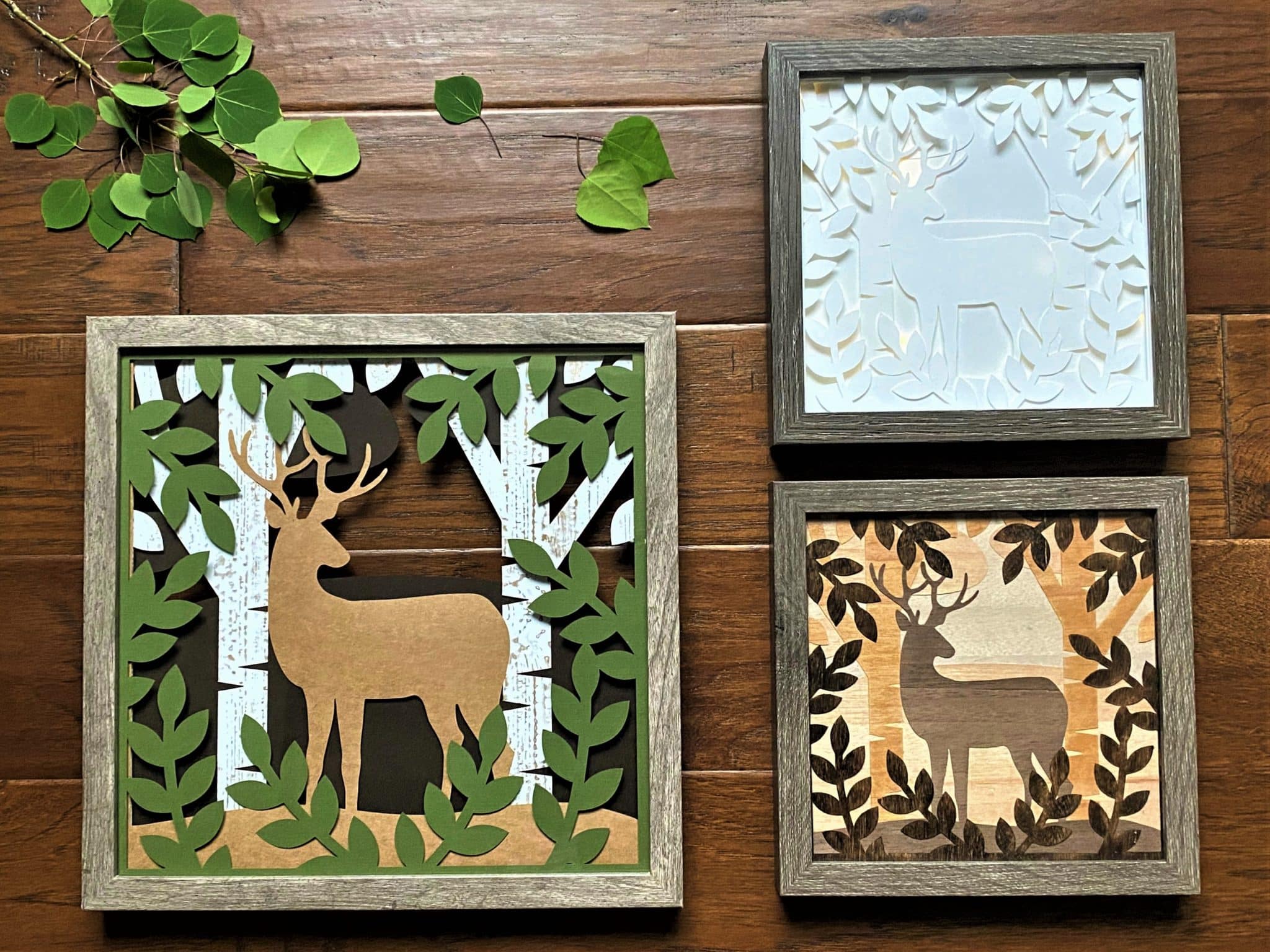 shadowboxes with silhouette