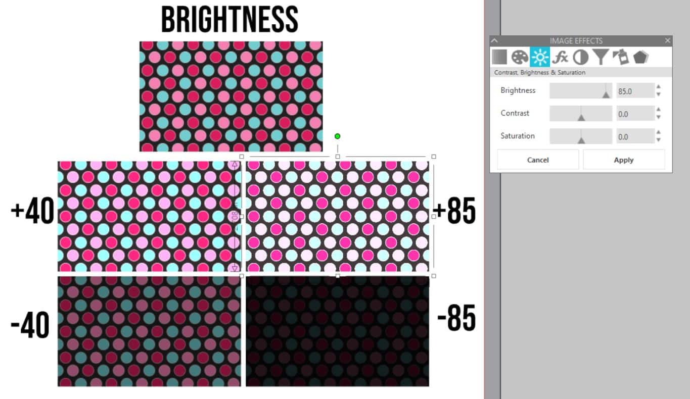 image effects brightness on pattern in Silhouette